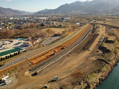 工事だより12月号（埴生遊水地背割堤工事）