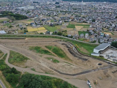 工事だより10月号(埴生遊水地周囲堤護岸その2工事)