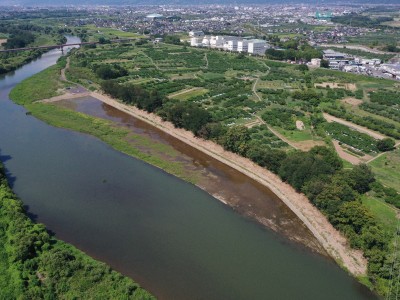 工事だより8月号（関崎橋下流河道掘削工事）